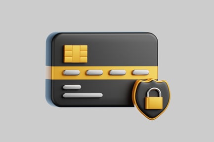 Preview: Secured black credit card icon