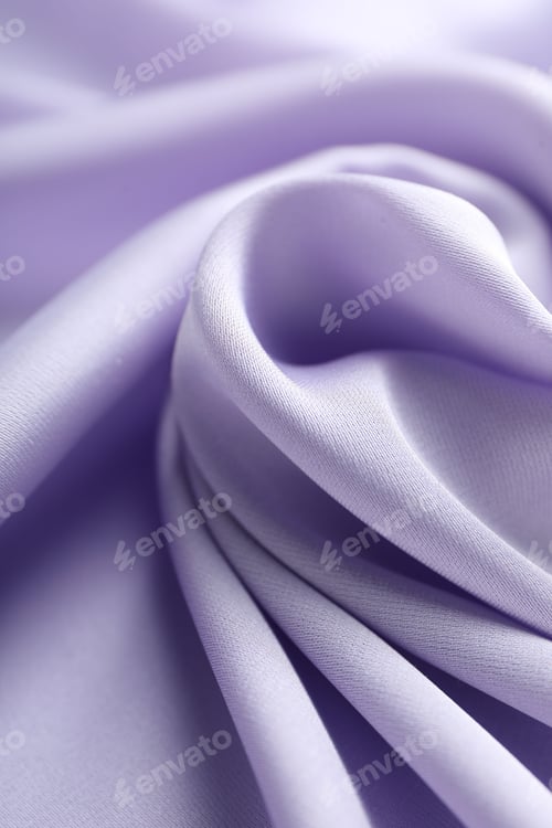 Preview: Crumpled violet silk fabric as background, closeup