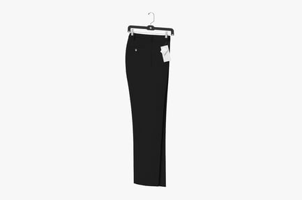 Preview: Hanging Black Trousers with Tag