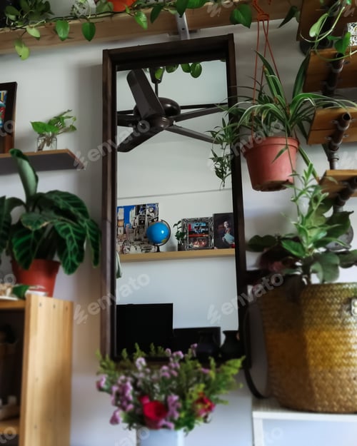 Preview: interior of a living room full of plants