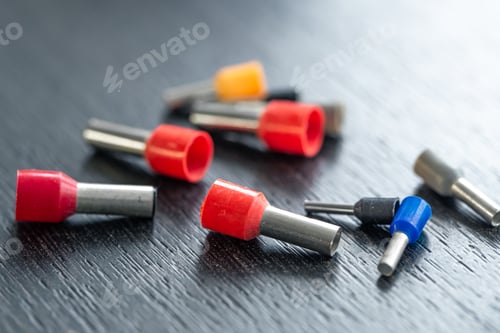 Preview: Coloured sleeves, crimp terminals for different wire sizes.
