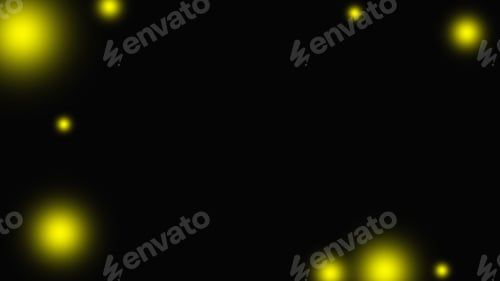 Preview: Neon yellow dots Spray on black background.