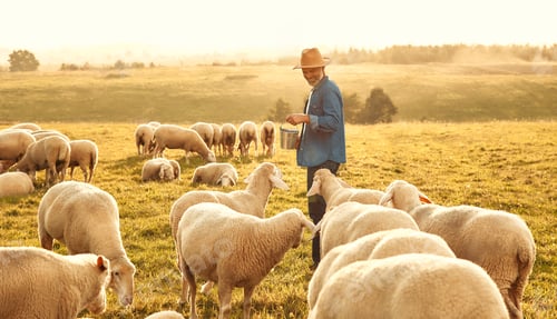 Preview: Mature couple working on the farm