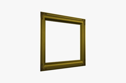 Preview: Rectangular ornate gold frame