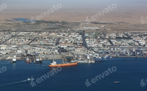Preview: Aerial view of Swakopmund, Skeleton Coast, Namibia