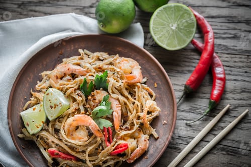 Preview: Thai fried rice noodles with shrimps