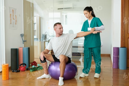 Preview: Patient of Rehabilitation Center and Nurse