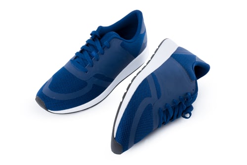 Preview: Stylish blue athletic shoes showcasing modern design and comfort