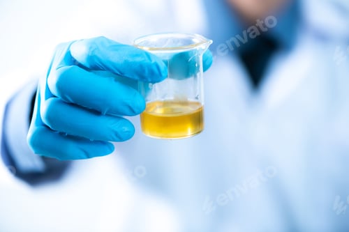 Preview: The scientist test the natural product extract, oil and biofuel solution