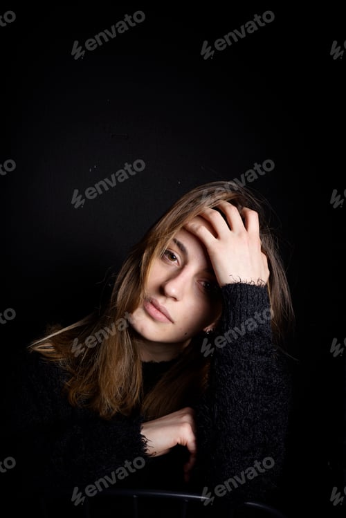 Preview: Young woman indoors, Milano, Italy.