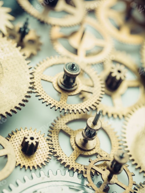 Preview: Gears and cogs clock