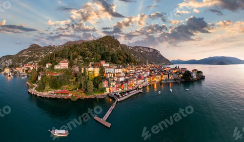 Preview: Varenna, Italy Viewed From Above Lake Como