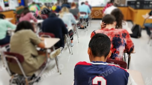 Preview: Students taking exams in school