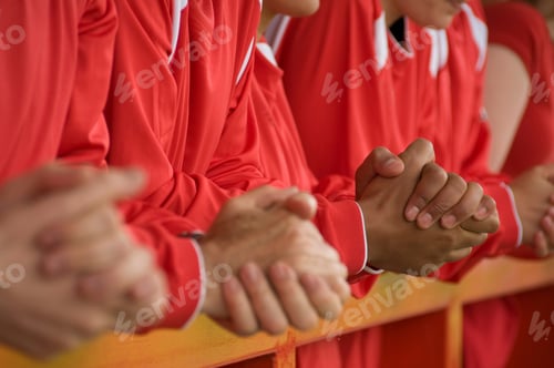 Preview: Close up of football supporters hands