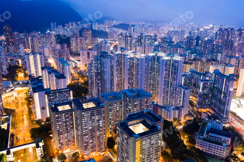 Preview: Top view of Hong Kong residential district