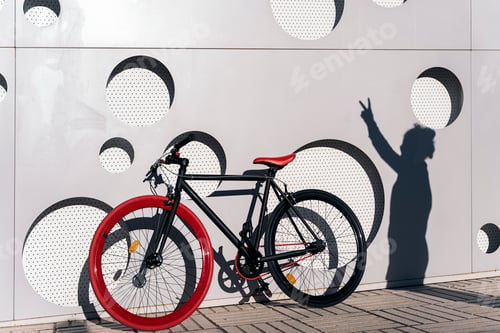 Preview: Cool Red Bike in the Street