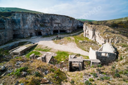 Vista previa: Old quarry near Swanage, Dorset, Jurassic Coast, England, United Kingdom, Europe