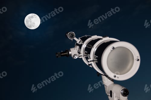 Preview: Telescope and moon