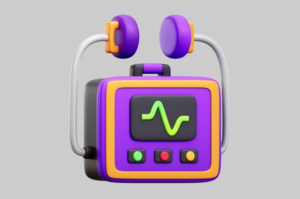 Preview: Portable heart monitor with headphones