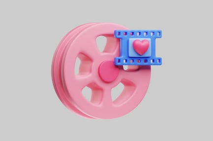 Preview: Pink film reel heart technology