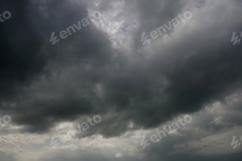 Preview: Clouds of rain, black color of clouds, Rain storm