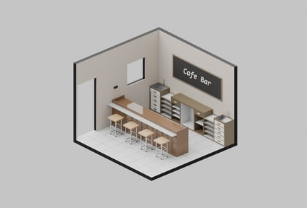 Preview: Isometric Cafe Bar