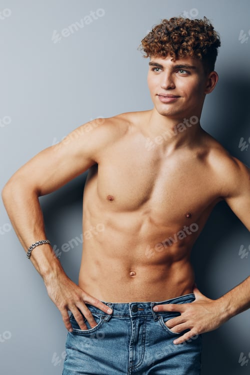 Preview: man abs muscle torso attractive care sport chest bicep curly