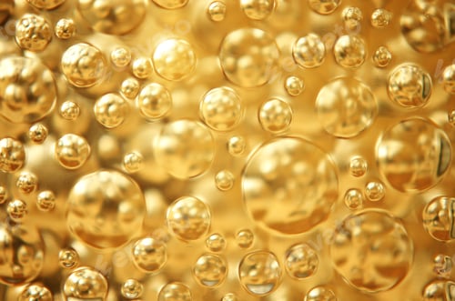 Preview: Gold background bubble texture.