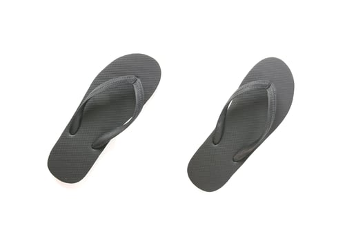 Preview: black beach slipper on white background