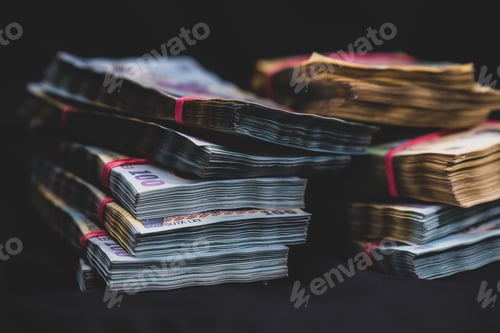 Preview: Closeup shot of a pile of Lei banknotes