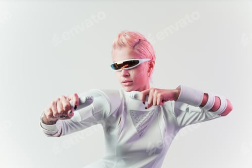 Preview: Representation of a bionic super human with advanced technology parts