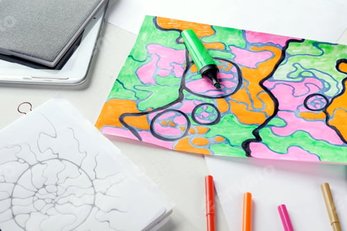 Preview: Neurographics, neurographic drawing, the method of mental health psychologist.wellness Healing, visu