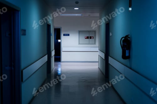Preview: dark Hall in a hospital