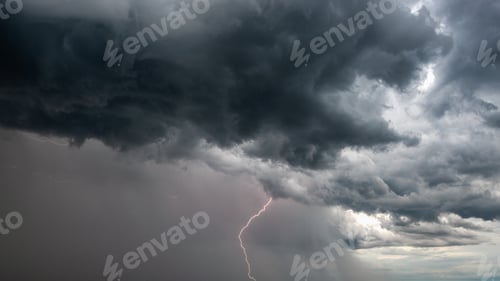 Preview: Lightning storm over the city, Prague, Czech republic