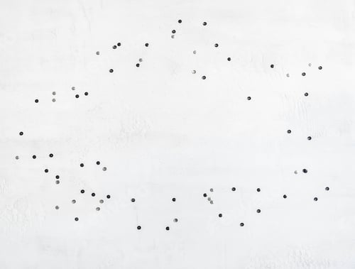 Preview: Christmas black and silver confetti frame