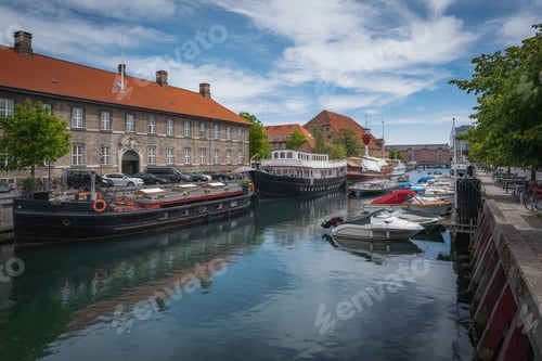 Preview: Christians Brygge canal and boats - Copenhagen, Denmark