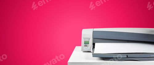 Preview: Printer, copier, scanner. Office table