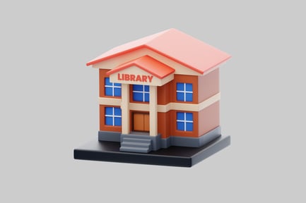 Visualização: ítem de construção de biblioteca de desenhos animados