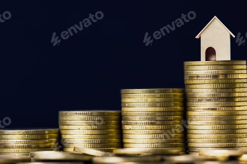 Preview: Rising Real Estate Values Stacked Gold Coins