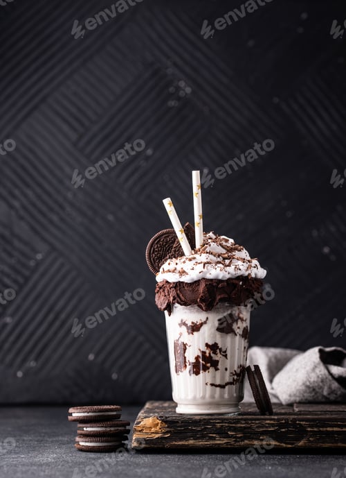 Preview: Sweet milkshake with whipped cream