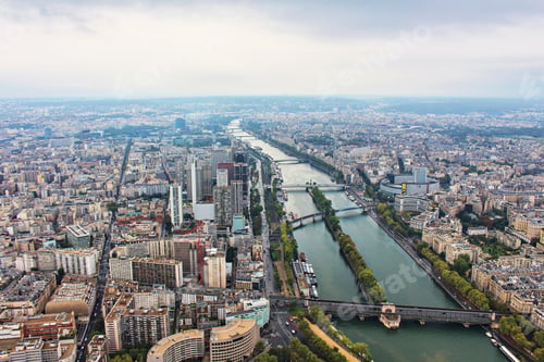 Preview: Panoramic view on paris city