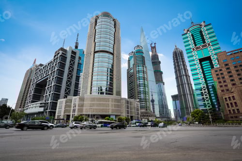 Preview: street scene of shanghai financial center