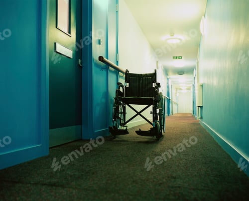 Preview: Wheelchair in a corridor