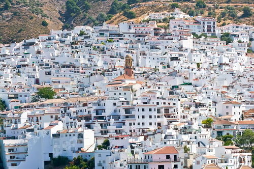 Preview: Beautiful view of the Competa cityscape in Malaga, Spain