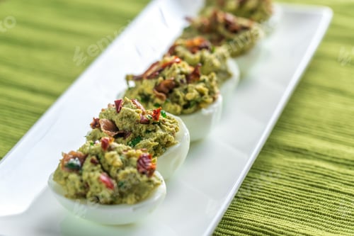 Preview: Bacon guacamole deviled eggs