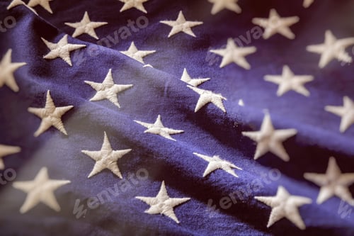 Preview: USA flag stars background, close up. US America national celebrate symbol