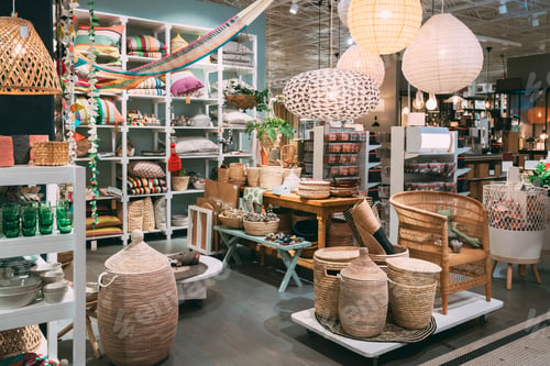 Preview: View Of Assortment Of Decor For Interior Shop In Store Of Shoppi