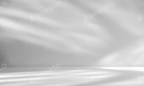 Preview: Empty Grey Cement wall and floor perspective Background with Shadow light well display product backg