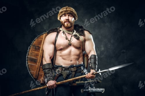 Preview: Severe barbarian in warrior clothes
