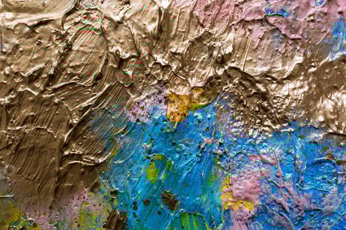 Preview: Colorful Abstract Highly Textured Acrylic Painting